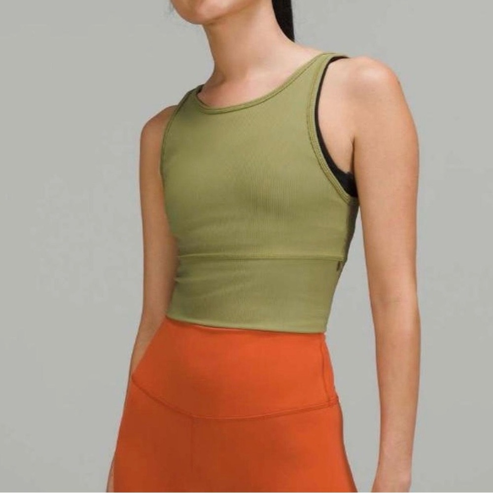 Lululemon Power Pivot Tank Olive Green